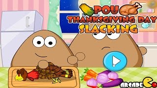 Pou Thanksgiving Day Slacking Walkthrough [upl. by Eidaj]