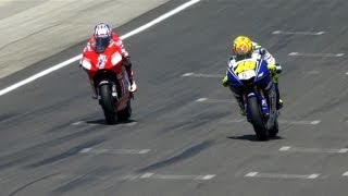 MotoGP Historic Battles  Rossi vs Stoner Laguna Seca 08 [upl. by Morrill]