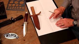 Leather Knife Sheath Instructions Chapter 1 Creating a Pattern [upl. by Otero]