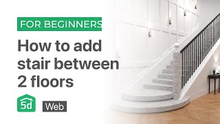 How to add stair between 2nd floors  WEB platform  Planner 5d tutorial for beginners [upl. by De]