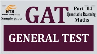 GAT General Sample paper  Completely solved  GAT NTS Paper Part  04 [upl. by Llerrej]