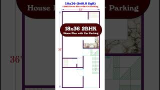 1836 House Plans  18x36 House Plans with Car Parking  18x36 House Design [upl. by Chavey304]