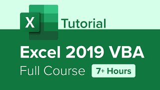 Excel 2019 VBA Full Course Tutorial 7 Hours [upl. by Ahkeber]