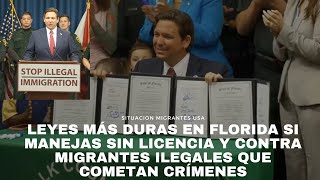 Leyes más duras en Florida si manejas sin licencia y contra migrantes ilegales que cometan crímenes [upl. by Aisatsanna56]