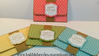 Quick and Easy Gift CardMoney Wallet using Stampin Up [upl. by Je]