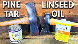 Axe amp Tool Handle Care  Pine Tar amp Linseed Oil [upl. by Iahcedrom833]