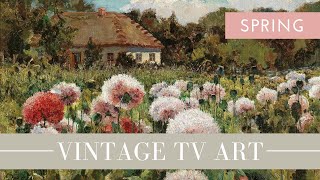 Vintage TV Art  Spring Floral Art  Turn Your TV into Artwork [upl. by Berry741]