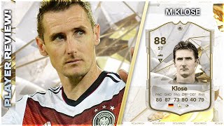 FINISHER ICON 88 RATED MIROSLAV KLOSE PLAYER REVIEW  EA FC24 ULTIMATE TEAM [upl. by Ashleigh]