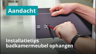 Badkamermeubel ophangen  Installatie tips [upl. by Ayoj]