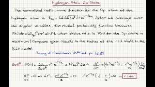 Hydrogen Atom 2p State [upl. by Karb]