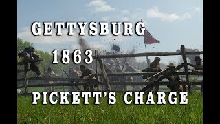 Gettysburg 145th Battle  Picketts Charge Sequence [upl. by Durham]