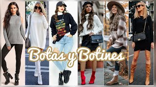 FANTASTICOS OUTFITS CON BOTAS Y BOTINES DE MODA 😍👢 PARA ESTE OTOÑOINVIERNO 2022–2023 🍂❄ [upl. by Nagn]