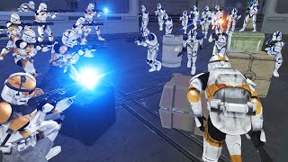 Captain Rexs 501st VS Commander Codys 212th Clones  Men of War Star Wars Mod NPC Wars [upl. by Latsirk]