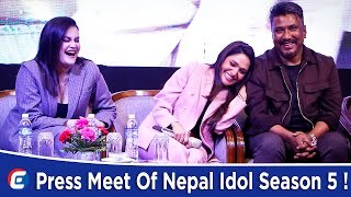 Press Meet Of Nepal Idol Season 5   Indira Joshi  Nhyoo Bajracharya  Rima Biswokarma [upl. by Beck]