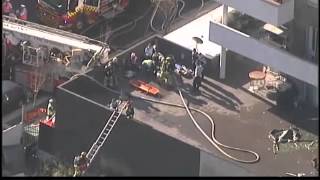 Australia Bankstown unit catches fire September 06 2012 [upl. by Aihsenad]