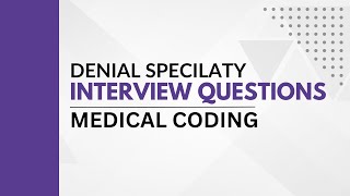 Medical Coding Interview Questions  Denial Coding medicalcoding brightbeginnings tipsandtricks [upl. by Kenaz781]