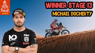 Michael Docherty Winner Dakar 2023 Stage 13  Toby Price Overall Leader [upl. by Aillimat]