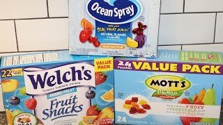 Fruit Snacks Blind Taste Test Welch’s Ocean Spray amp Mott’s [upl. by Tower254]