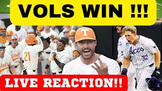 LIVE REACTION TENNESSEE BASEBALL VS EVANSVILLE BASEBALL NCAA SUPER REGIONALS [upl. by Lexi]