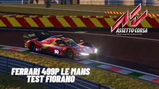 Assetto Corsa Ferrari 499P Le Mans Test Fiorano assetto assettocorsamods carreras [upl. by Eyssej225]