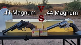 41 Magnum VS 44 Magnum in Ballistics Gel [upl. by Ahseia]