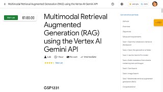 Multimodal Retrieval Augmented Generation RAG using the Vertex AI Gemini API GSP1231 [upl. by Alletse]