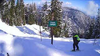 Skiing Double Black Run Purgatory On Grouse Mountain [upl. by Thoma893]