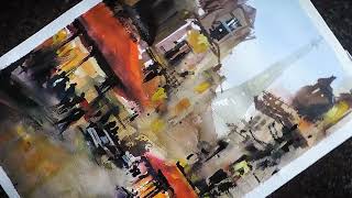 Watercolor painting tutorial  beginners landscape painting [upl. by Eanwahs]