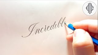 Copperplate and Spencerian Script Calligraphy with a Pencil Real Time [upl. by Nodearb703]