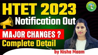 HTET NOTIFICATION 2023  New Syllabus HTET 2023  BY NISHA SHARMA ACHIEVERS ACADEMY [upl. by Eniamor]