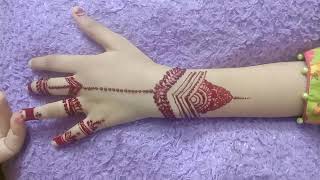 Simple back hand Mehndi design  Mehndi design Simple [upl. by Tezile]