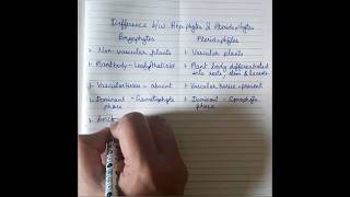 difference between bryophyta and pteridophyta  bryophytes and pteridophytes  class 11 viral [upl. by Hola381]