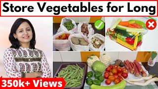 How to Store Vegetables in Small Fridge for Long  Vegetable Storage Tips  Hacks  Urban Rasoi [upl. by Gnilhsa]