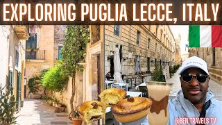 Exploring Puglia Lecce Italy  Trying Italian Pastries amp Caffe Leccese 🇮🇹 [upl. by Notirb]