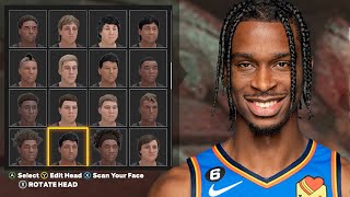 NBA 2K24 SHAI GILGEOUS ALEXANDER FACE CREATION BEST SGA FACE CREATION 2K24 [upl. by Rodrique]