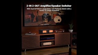 NEOHIPO Amplifier Speaker ET30 Audio SWITCHER 2 In 2 Out HiFi Audio Switcher for 2 amplifiers [upl. by Fabri]