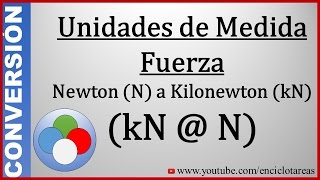 Convertir de Newton N a Kilonewton kN  N a kN [upl. by Goetz]