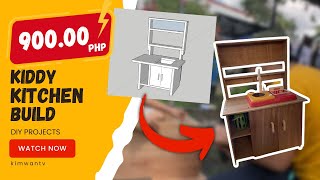 900 PESOS WOODEN KIDDY KITCHEN BUILD [upl. by Asyal]