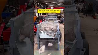 separate rock and clay earthrockseparatormachine separatormachine granite stone quarry mine [upl. by Norval]