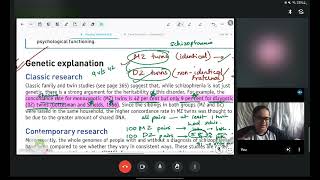 Individual Class conducted for CIE A Levels Psychology on Schizophrenia [upl. by Thisbee300]