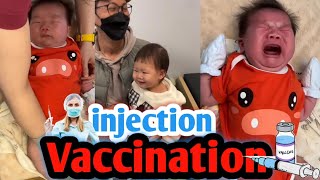 2 month Baby injection Vaccination  Baby Crying short [upl. by Allicerp]