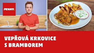 RECEPT  Vepřová krkovice s bramborem [upl. by Sairtemed]