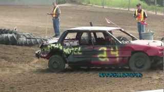 LLOYDMINSTER COLONIAL DAYS 2012 DEMO DERBY MIDSIZE AND COMPACT maxwellsworld [upl. by Ainorev]