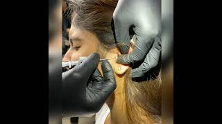 Tragus and Helix piercing with cannula and needle Best piercing experience in vizag piercing [upl. by Eissej319]