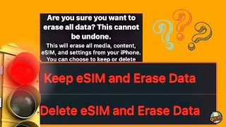 ESIM STOP Watch this before factory reseting your iPhone [upl. by Yewed]