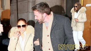 Ben Affleck And Jennifer Lopez meet at a studio before flying out of New York City together [upl. by Oiracam]