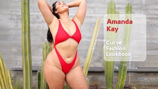 Amanda Kay Curve Fashion Lookbook Part 2  4K [upl. by Kilam]