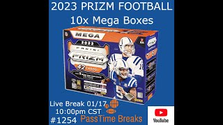 0117  2023 PRIZM FOOTBALL  10x Mega Box 1254 LIVE BREAK [upl. by Hak]