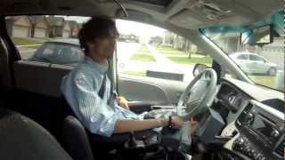 Person with Quadriplegia Driving an Accessible Van with an EMC Joystick [upl. by Moguel]