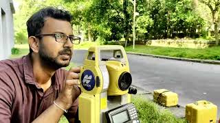 Angle and distance measurement  Topcon Part4 [upl. by Ardnassac]